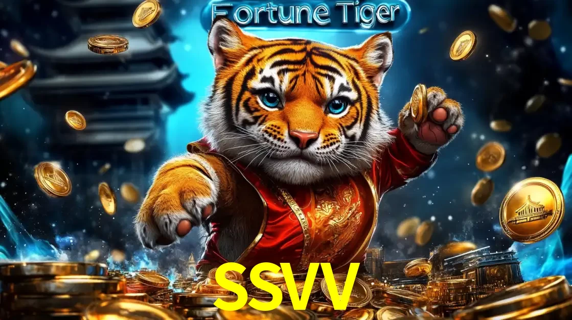 Imagem promocional do jogo de slot Fortune Tiger, com um tigre majestoso em traje tradicional cercado por uma fortuna em moedas de ouro, disponível agora no cassino SSVV.